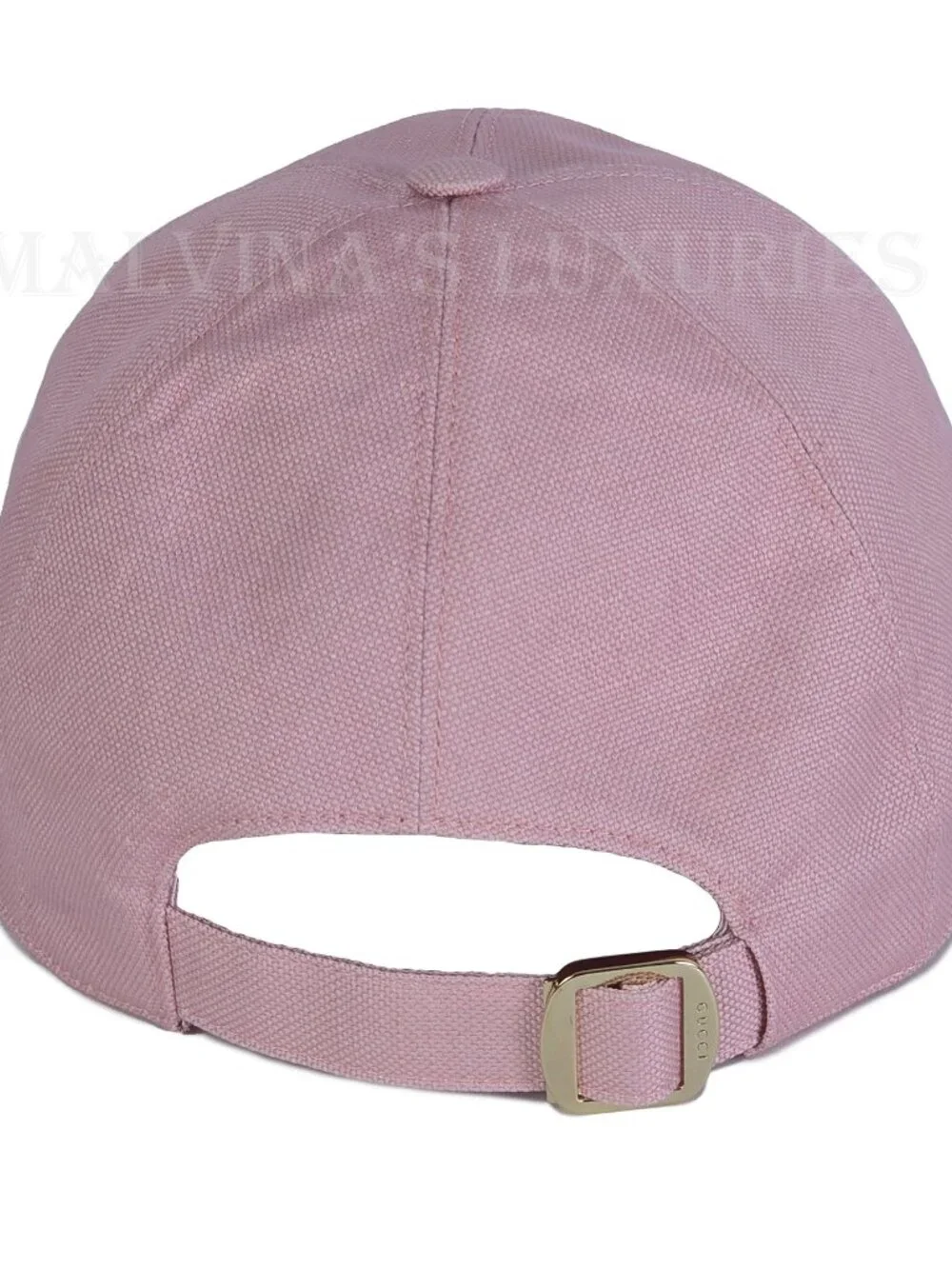 GUCCI HAT BASEBALL CAP PINK COTTON w LOGO PRINTED BRIM UNISEX sz S 56cm
